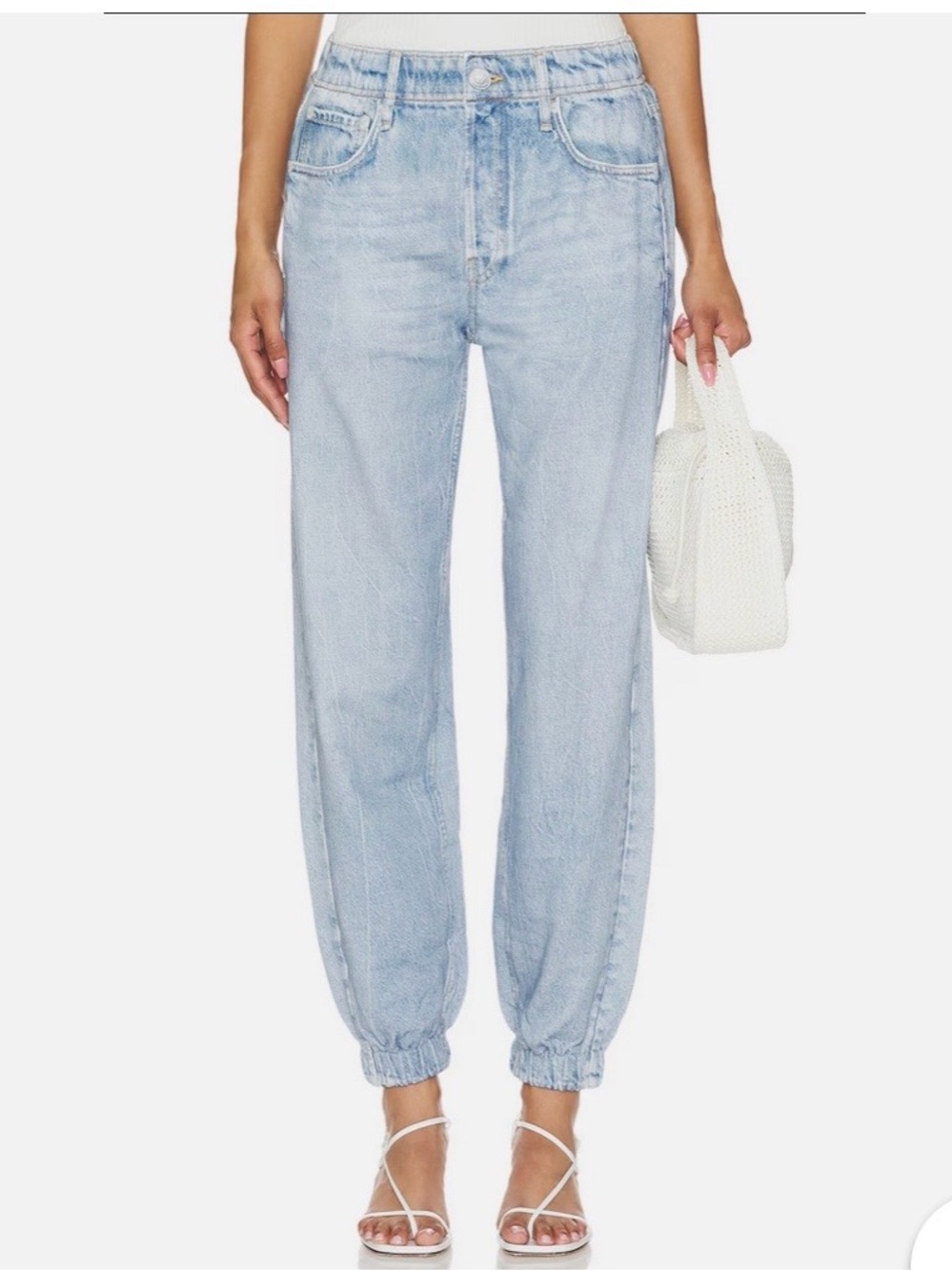 Rag & Bone Kacy Miramar Light Blue Jogger Jeans Elastic Hem size XXS - Picture 14 of 16